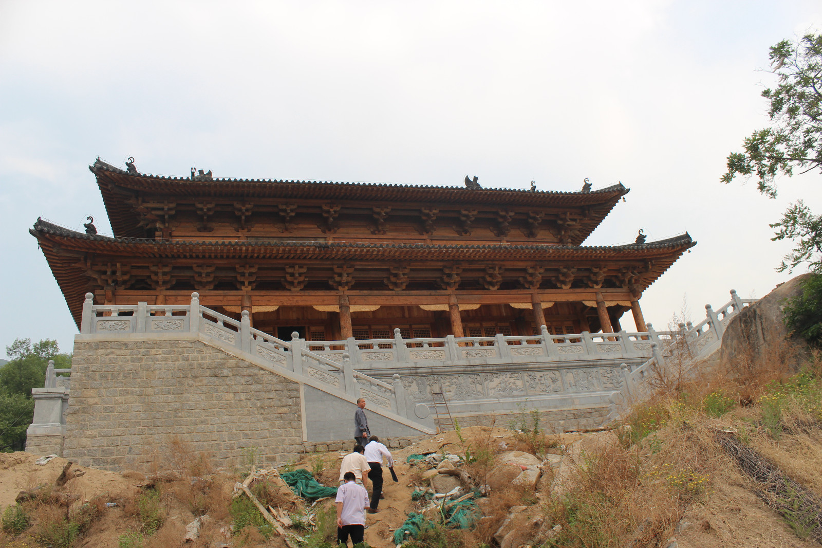 建设中的盘山北少林寺大雄宝殿.JPG