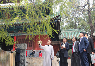 A Group Led by Dr. Palitha Kohona, Sri Lankan Ambassador to China Visits Shaolin Temple