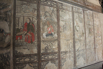 The mural of the Founder Nunnery in Shaolin Temple